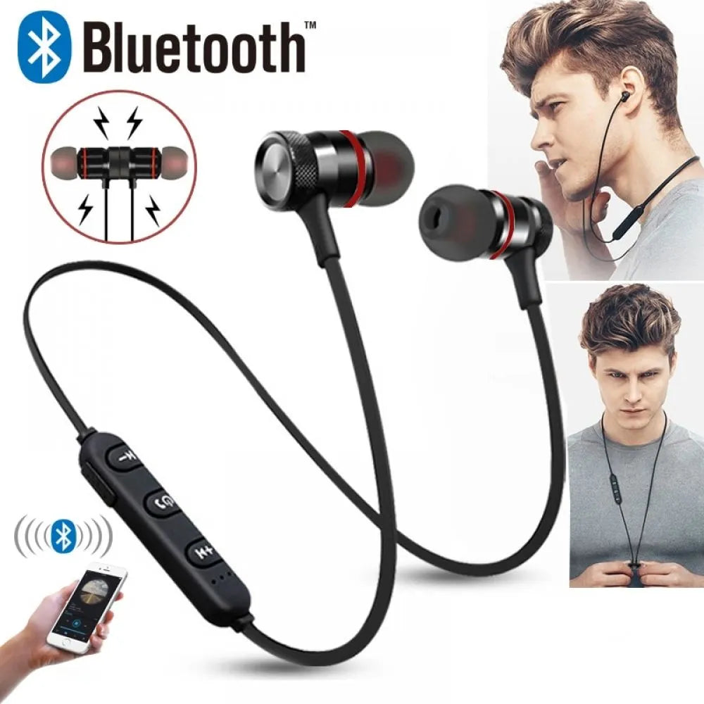 Magnetic Bluetooth Wireless Stereo In Ear Sports Handfree Earphone ORIGINAL MAGNETIC BLUETOOTH HANDSFREE WIRELESS HANDFREE