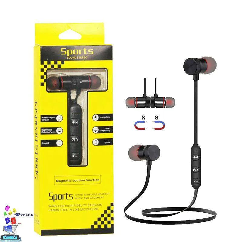 Magnetic Bluetooth Wireless Stereo In Ear Sports Handfree Earphone ORIGINAL MAGNETIC BLUETOOTH HANDSFREE WIRELESS HANDFREE